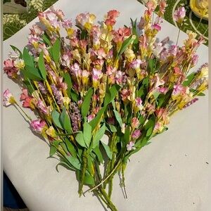 Hand Rolled Paper Flowers.Beautiful Table Centerpiece EC. 10 rolled stalks.   EC